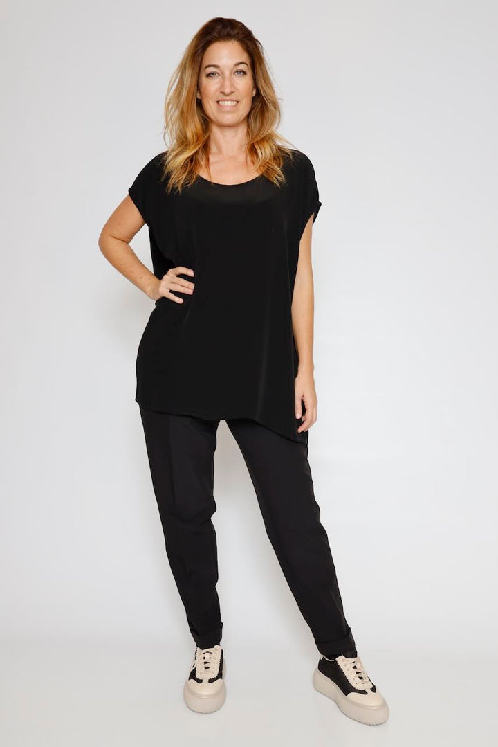 BLUSA/LARGONA P25AN127-NEGRO
