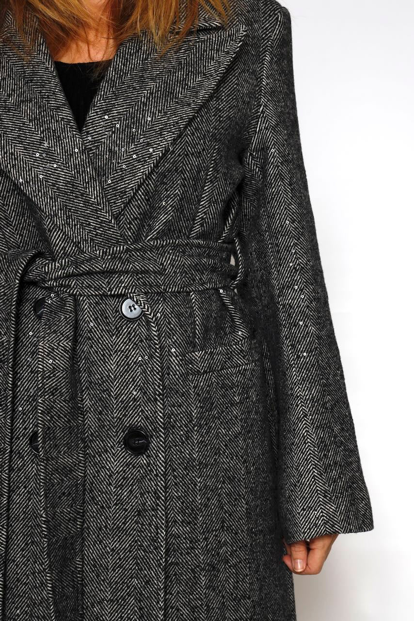 ABRIGO JASPEADO 54-9006-NEGRO
