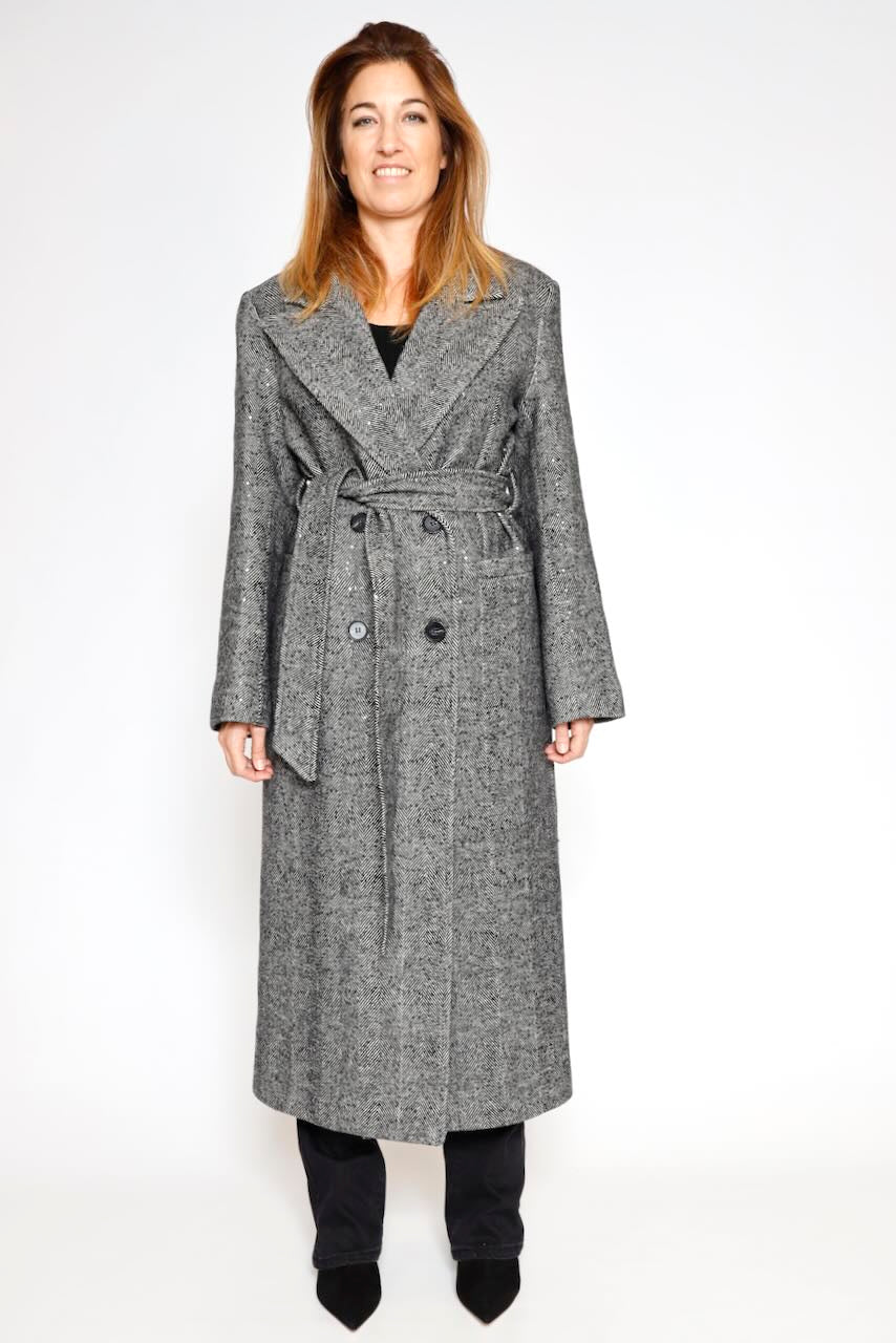 ABRIGO JASPEADO 54-9006-NEGRO