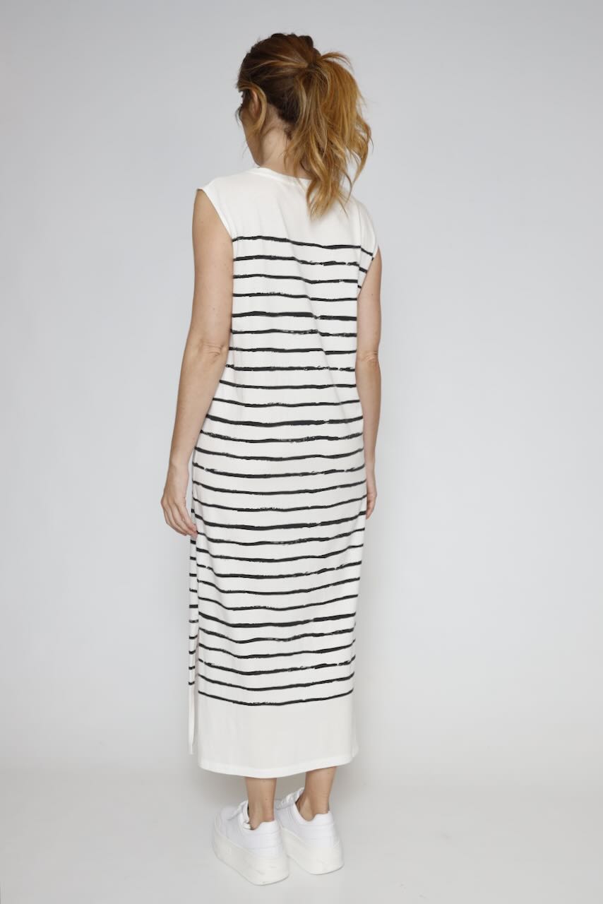 VESTIDO REAVE SAILOR ROCK-BLANCO/NEGRO