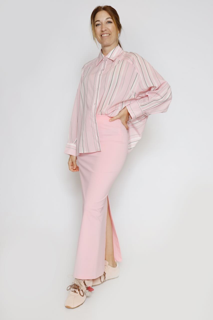 CAMISA BY10249-ROSA/VERDE