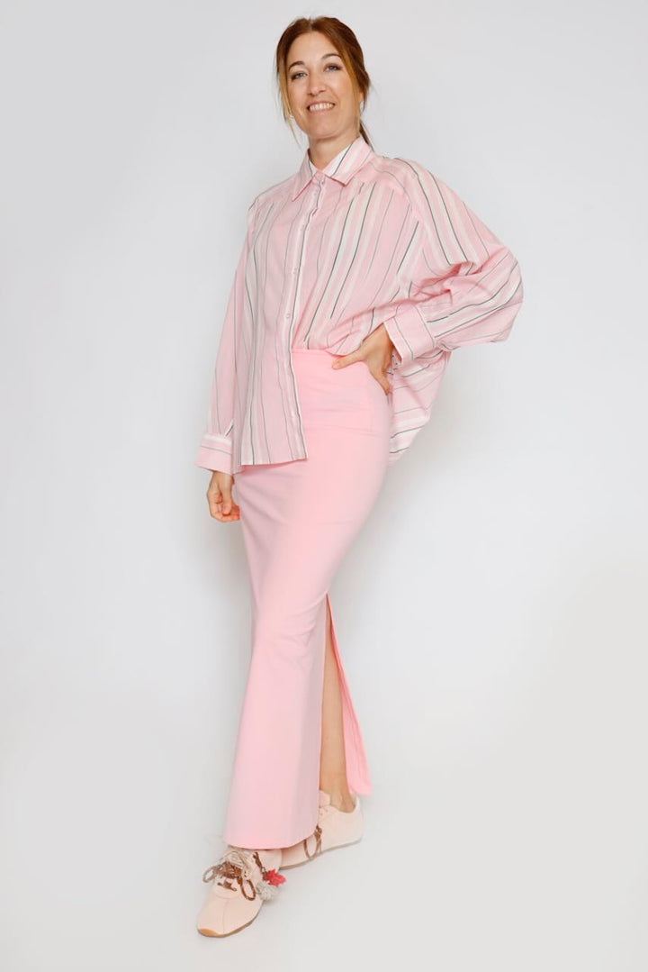 CAMISA BY10249-ROSA/VERDE