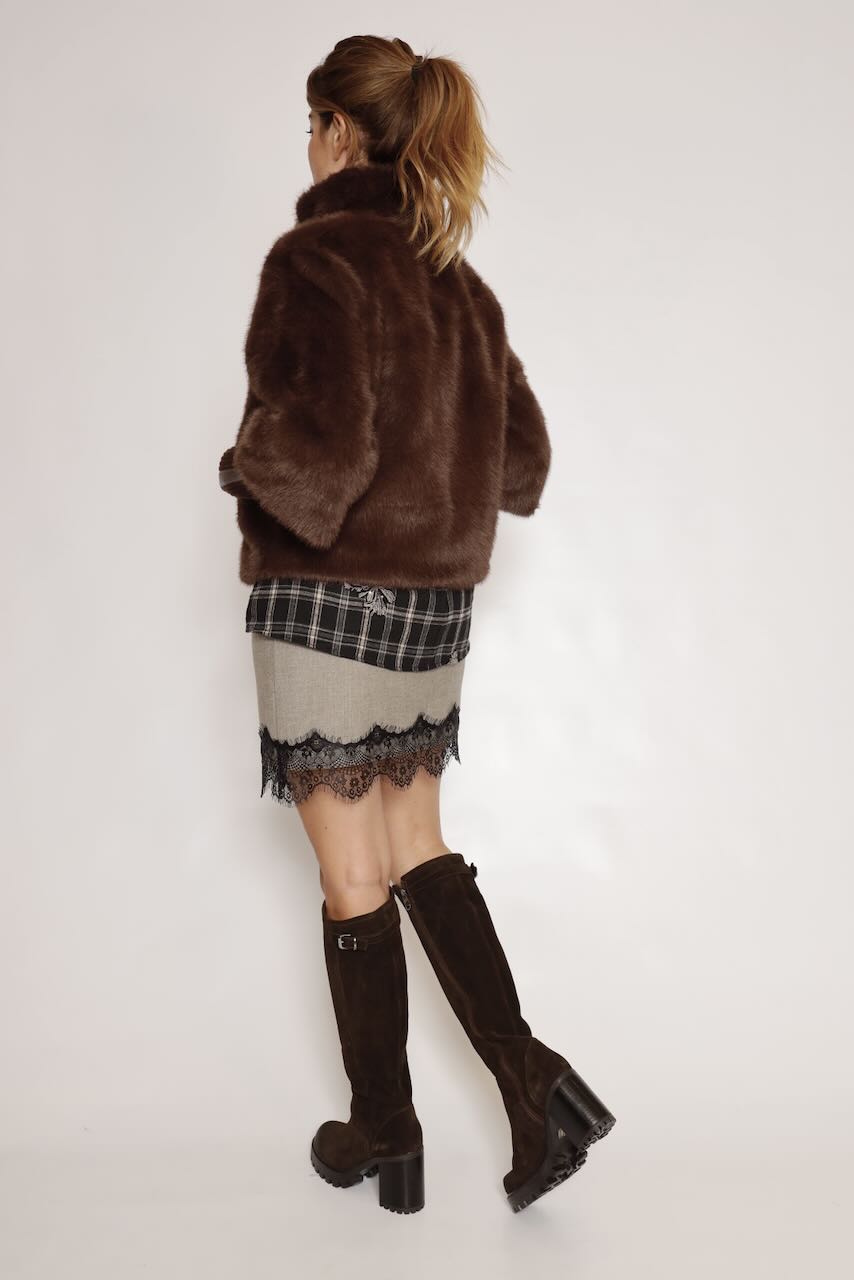 CHAQUETA MANGAS DESMONTABLES MARRÓN NESRIN.7002611