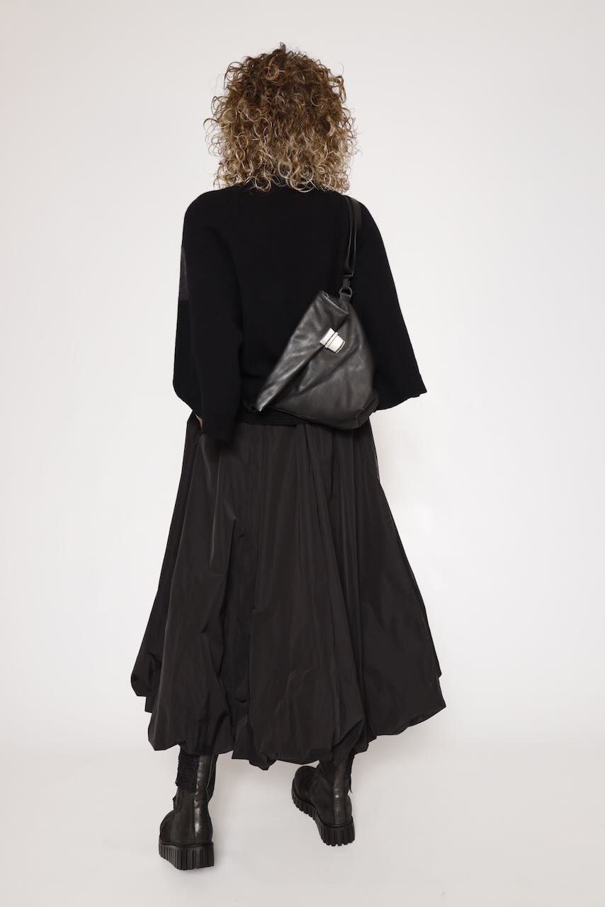 BOLSO NEGRO METALIZADO PIEL M.AMELL