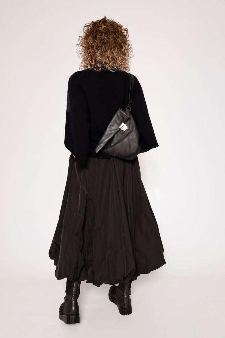 BOLSO NEGRO METALIZADO PIEL M.AMELL