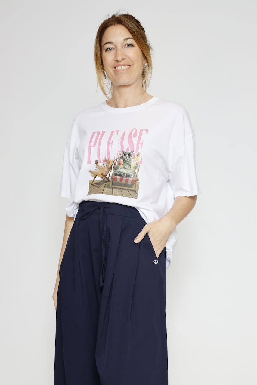CAMISETA T7091306-BLANCO