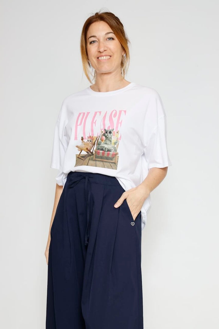 CAMISETA T7091306-BLANCO