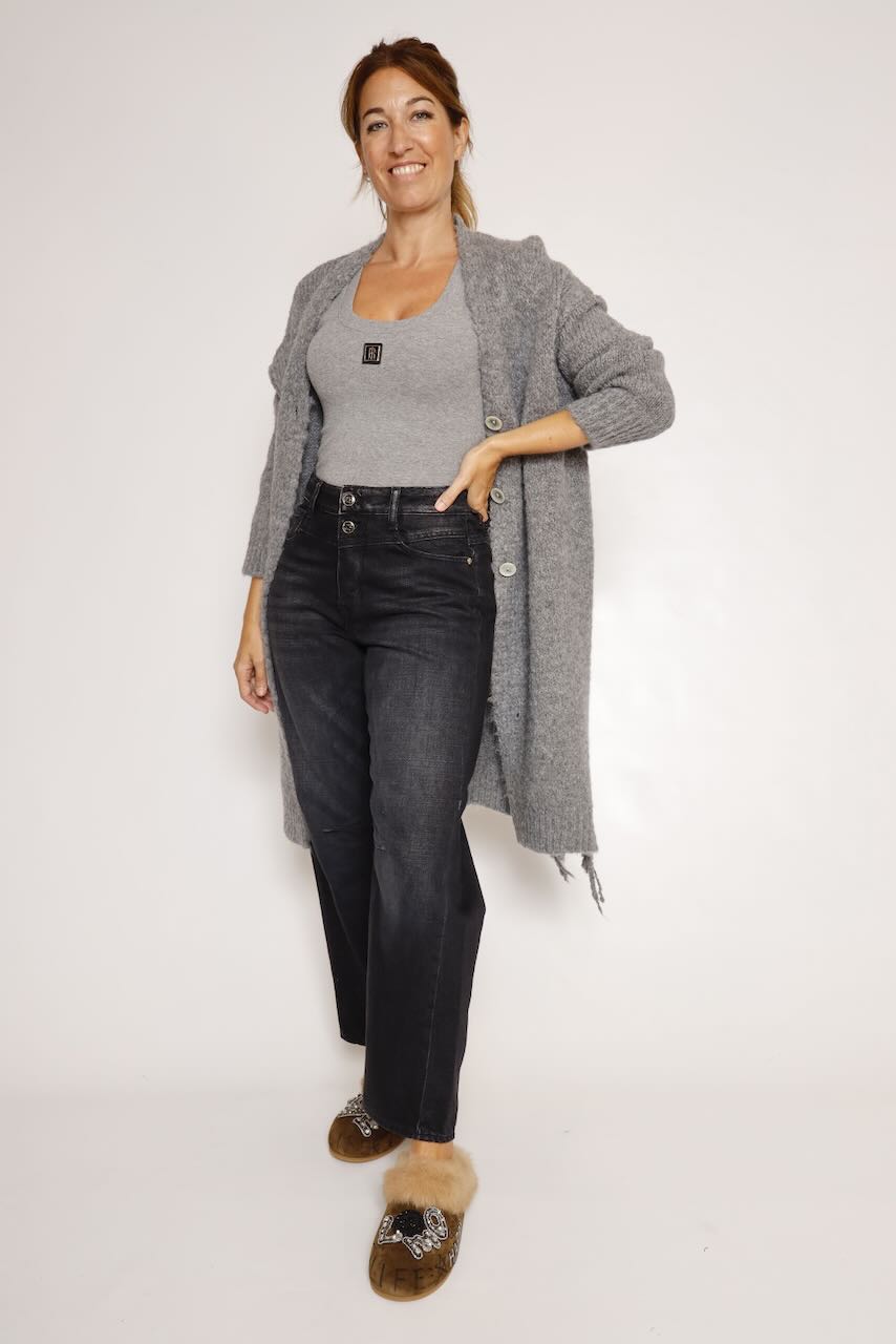 CÁRDIGAN PUNTO GRIS 62P83236