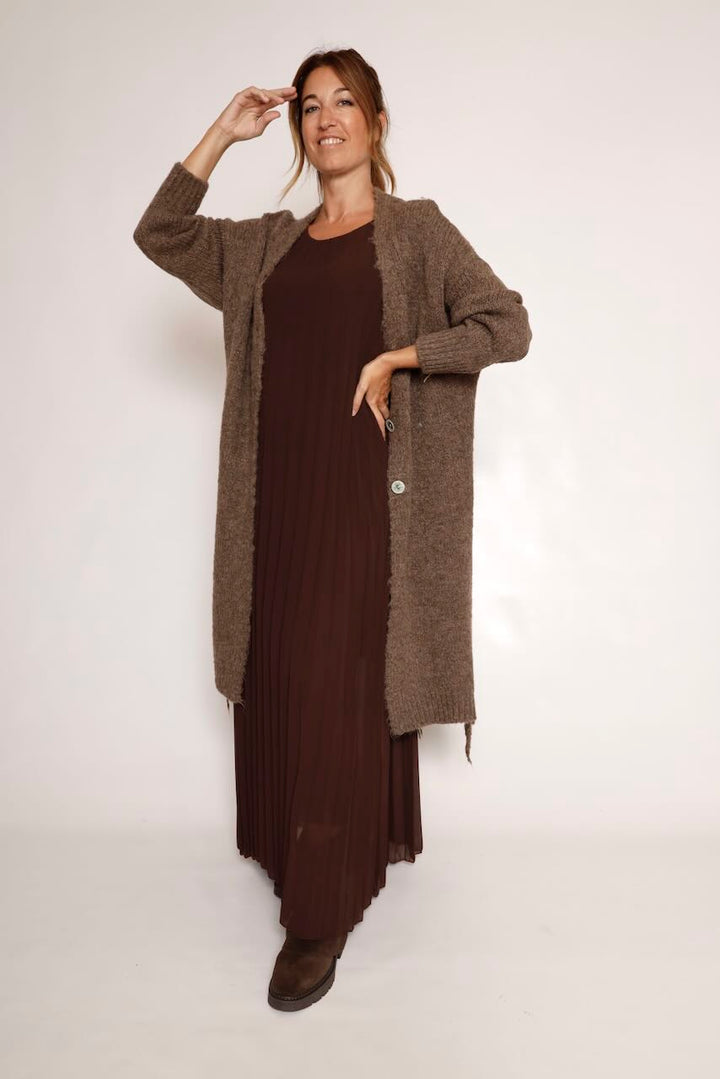 CÁRDIGAN PUNTO TAUPE 62P83236