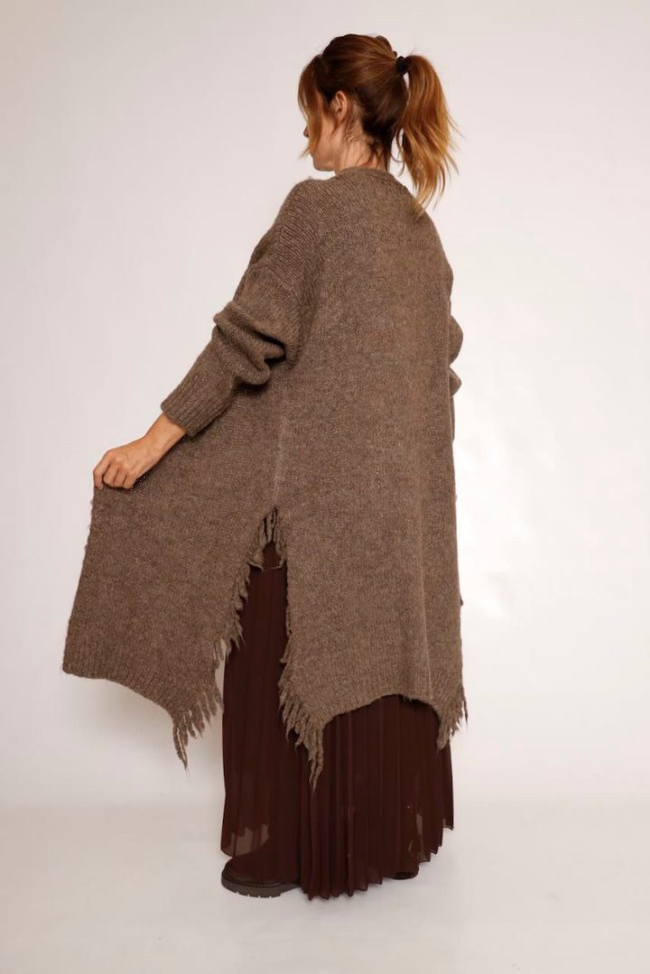 CÁRDIGAN PUNTO TAUPE 62P83236