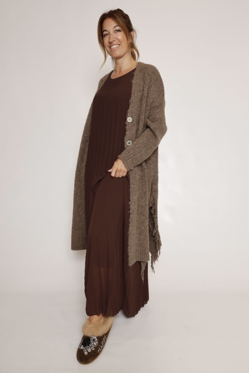 CÁRDIGAN PUNTO TAUPE 62P83236