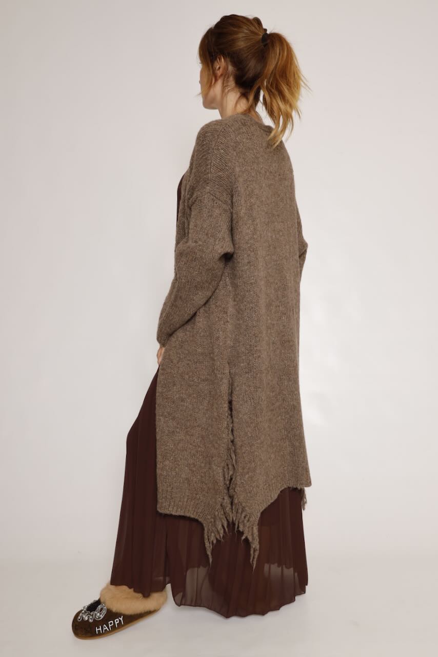 CÁRDIGAN PUNTO TAUPE 62P83236