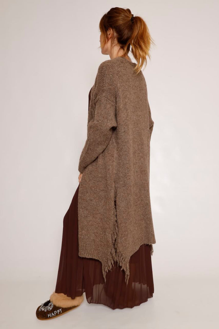 CÁRDIGAN PUNTO TAUPE 62P83236