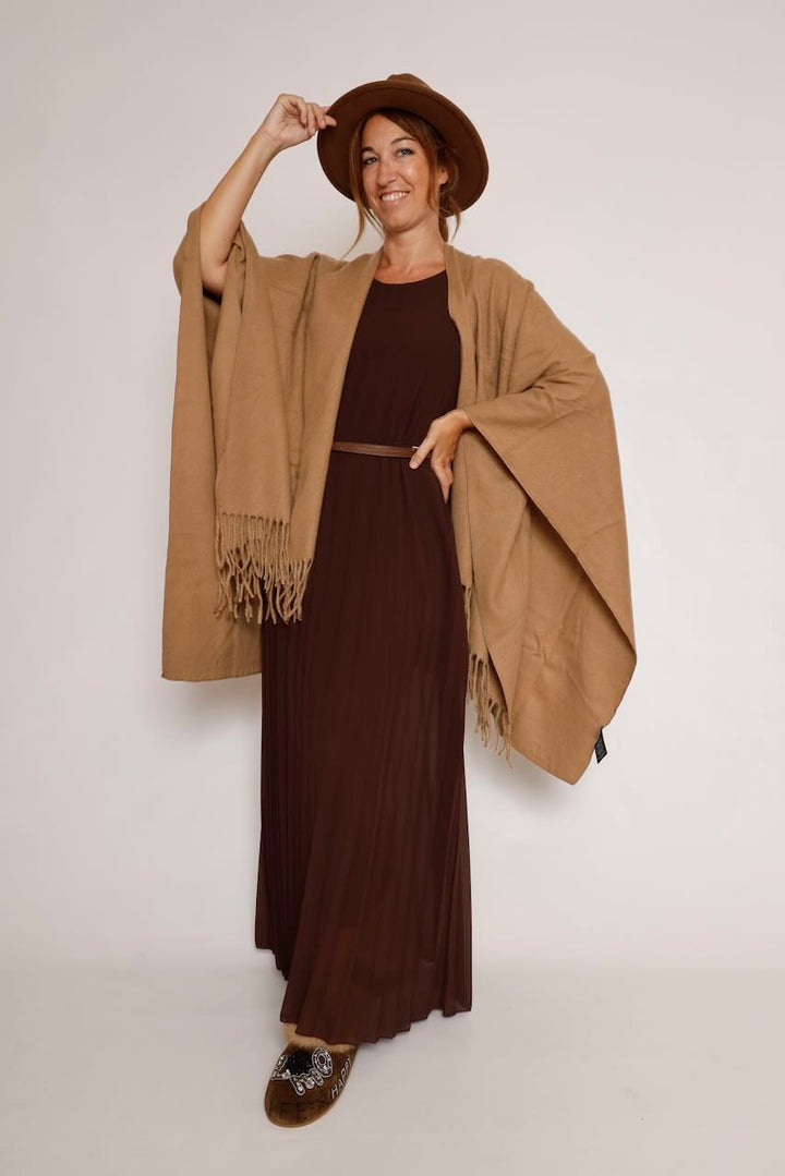 PONCHO CAPA CAMEL ETER