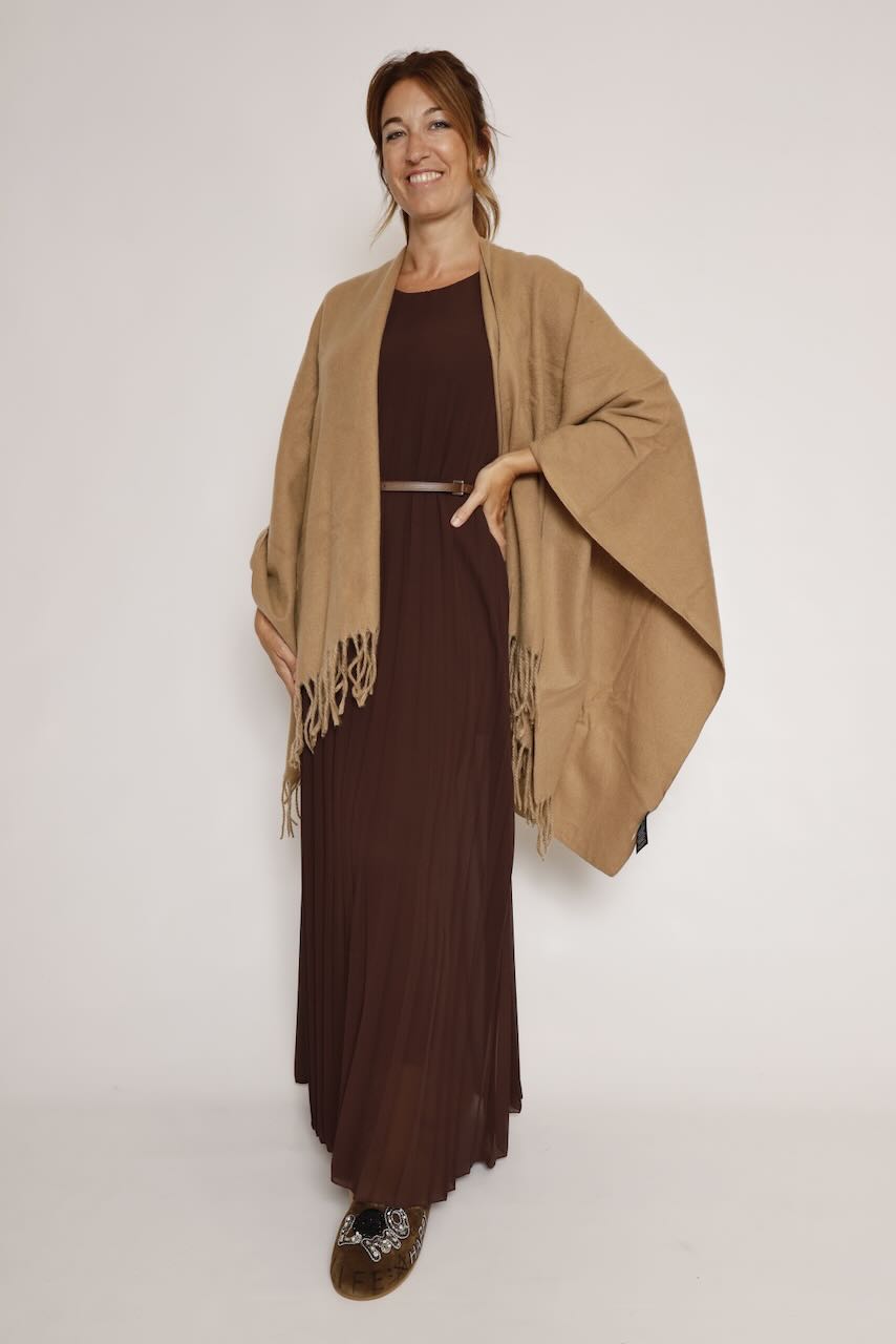 PONCHO CAPA CAMEL ETER