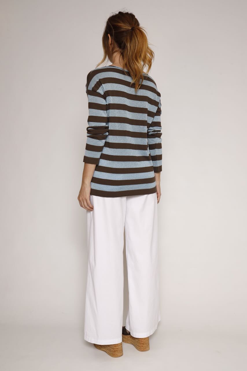 JERSEY P26MS507-MARRON/AZUL