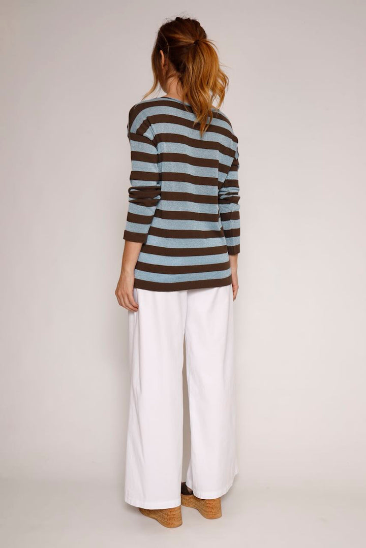 JERSEY P26MS507-MARRON/AZUL