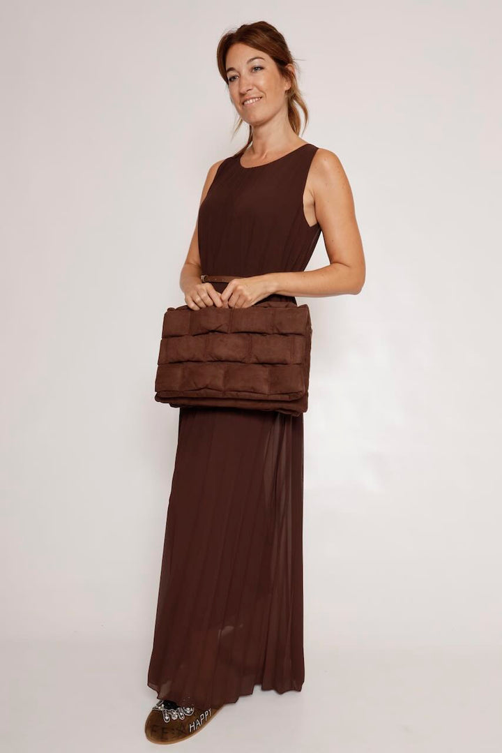 BOLSO ACOLCHADO MARRÓN 62A81009