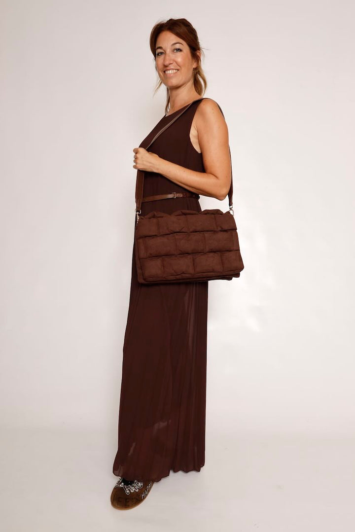 BOLSO ACOLCHADO MARRÓN 62A81009