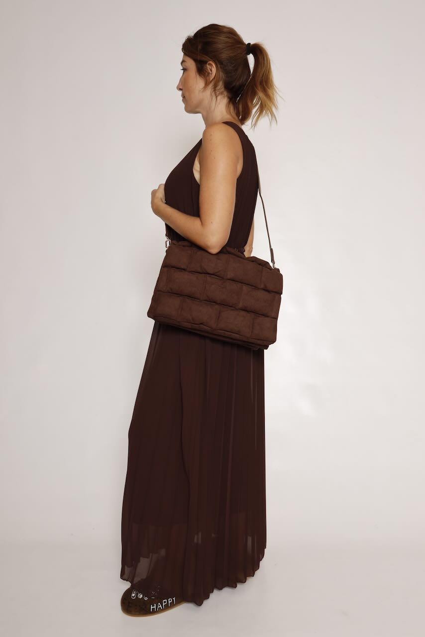 BOLSO ACOLCHADO MARRÓN 62A81009