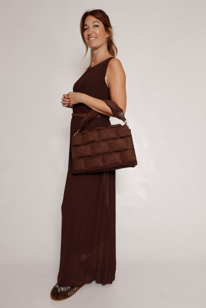 BOLSO ACOLCHADO MARRÓN 62A81009