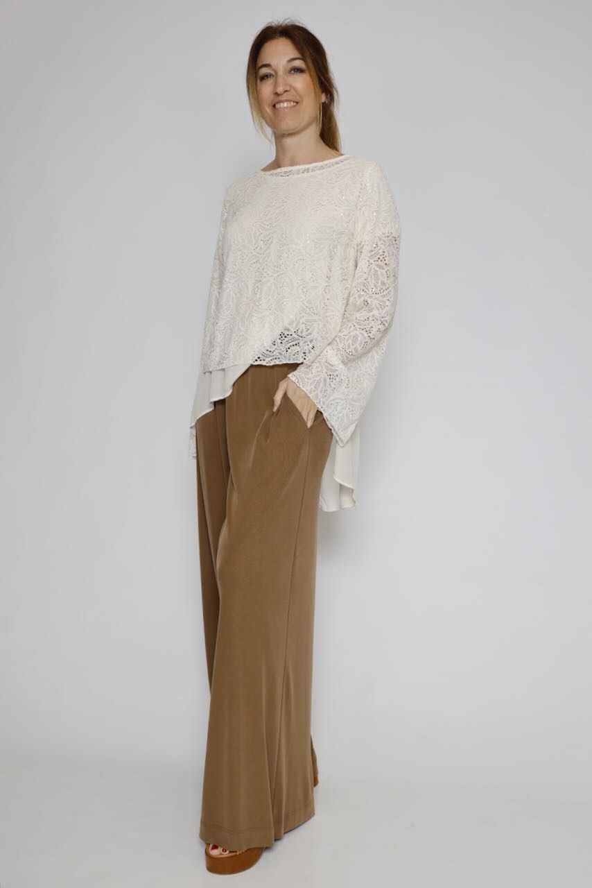 BLUSA/LARGONA P26AN003-LATTE
