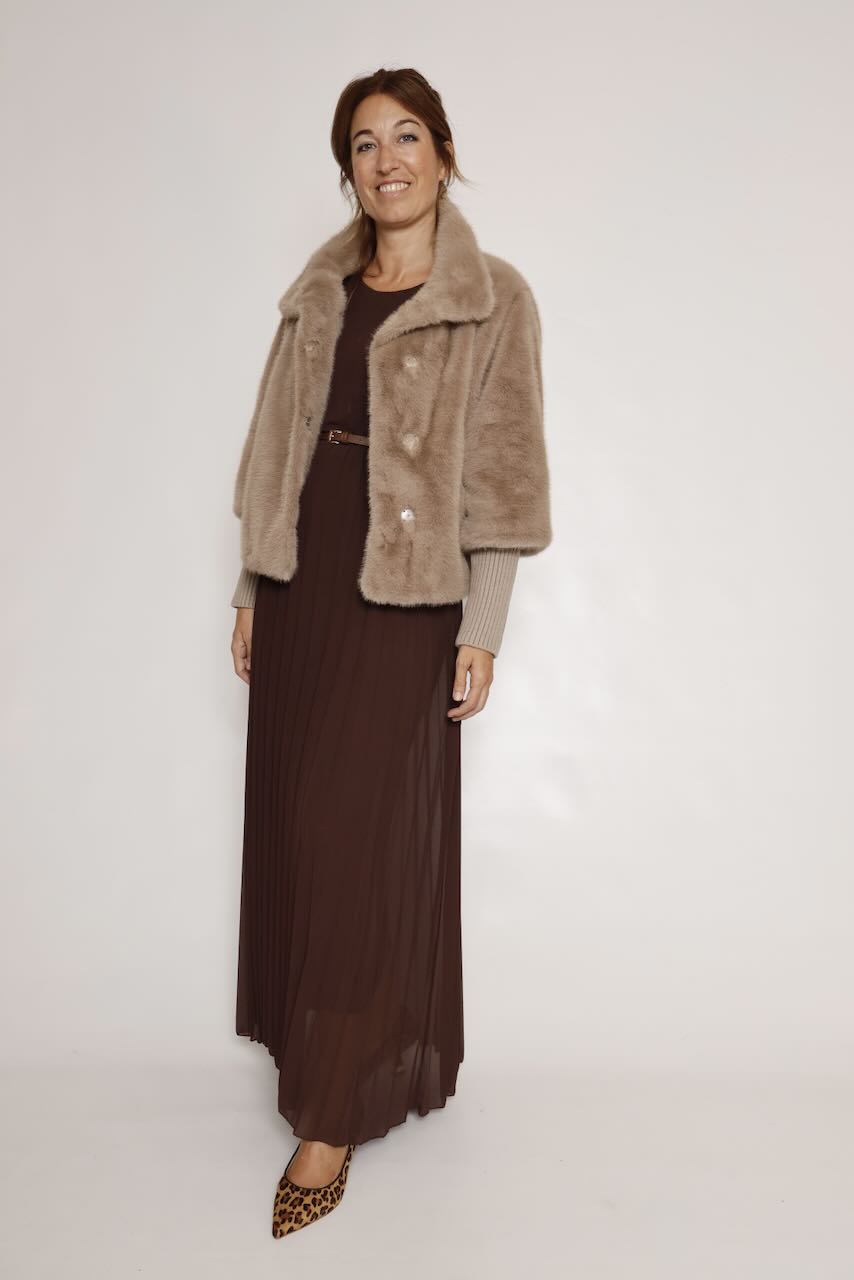 CHAQUETA MANGAS DESMONTABLES TAUPE NESRIN.7002611