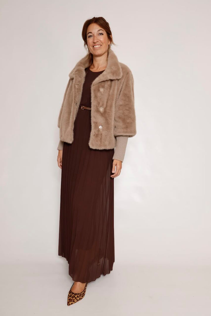 CHAQUETA MANGAS DESMONTABLES TAUPE NESRIN.7002611
