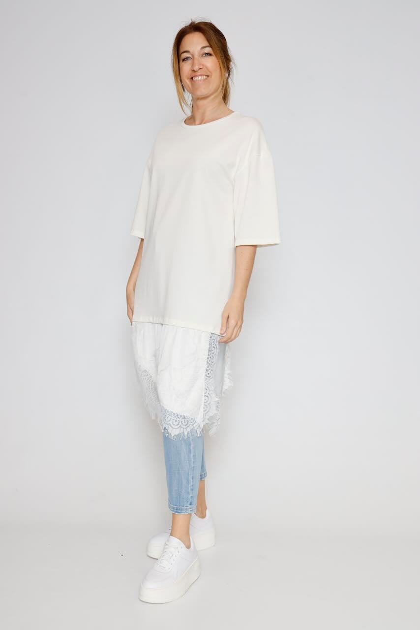 CAMISETA OVERSIZE 26645-BLANCO
