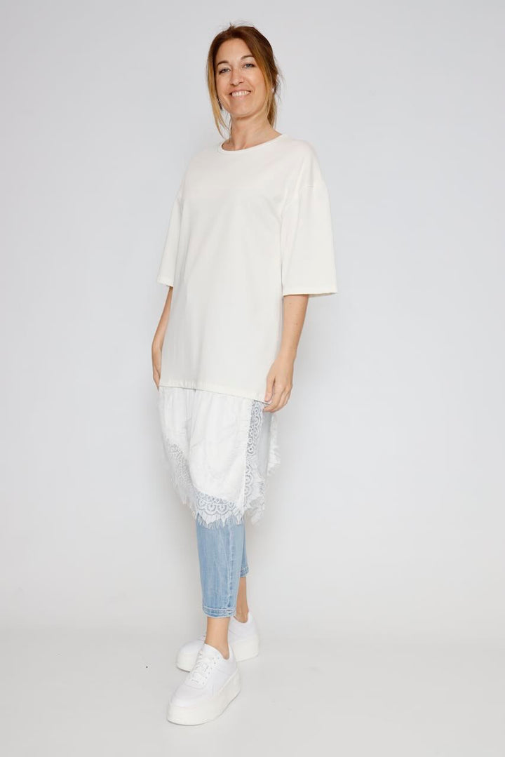 CAMISETA OVERSIZE 26645-BLANCO