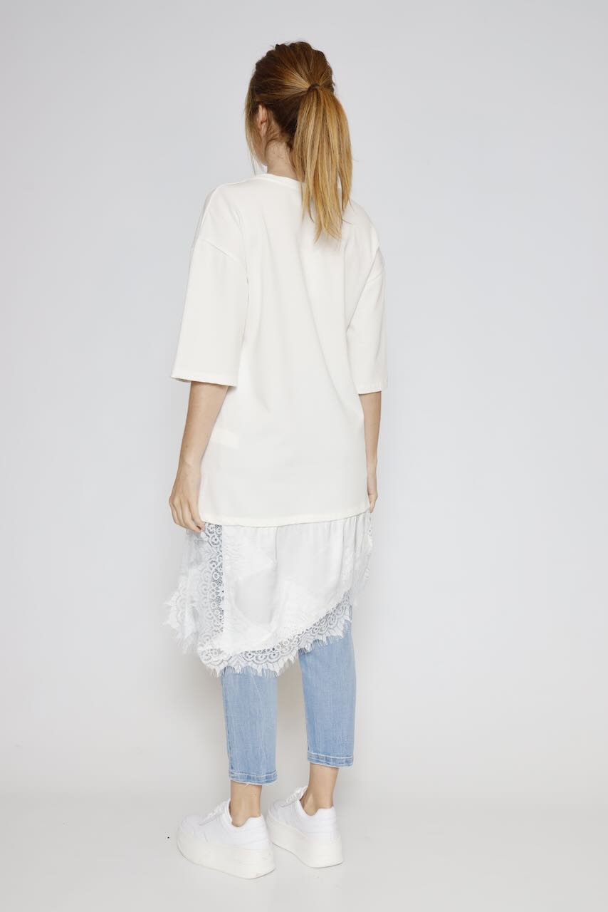 CAMISETA OVERSIZE 26645-BLANCO