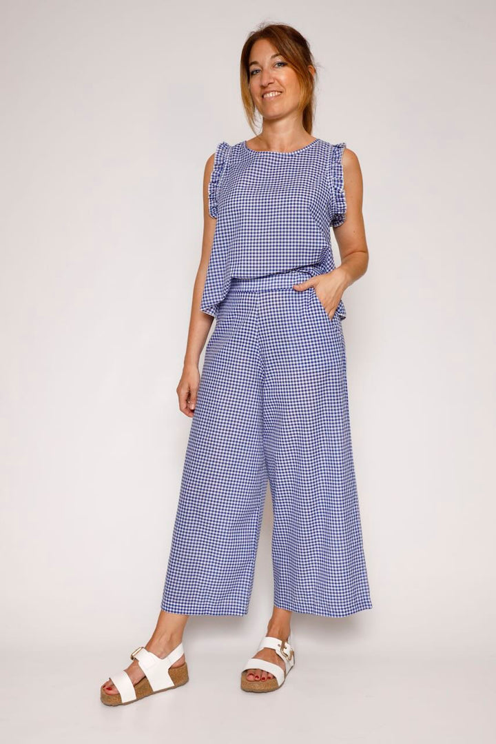 PANTALÓN P26BU205-BLANCO/AZUL