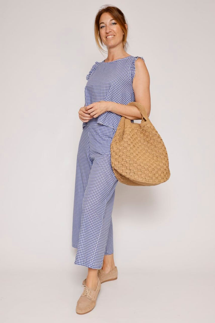 PANTALÓN P26BU205-BLANCO/AZUL