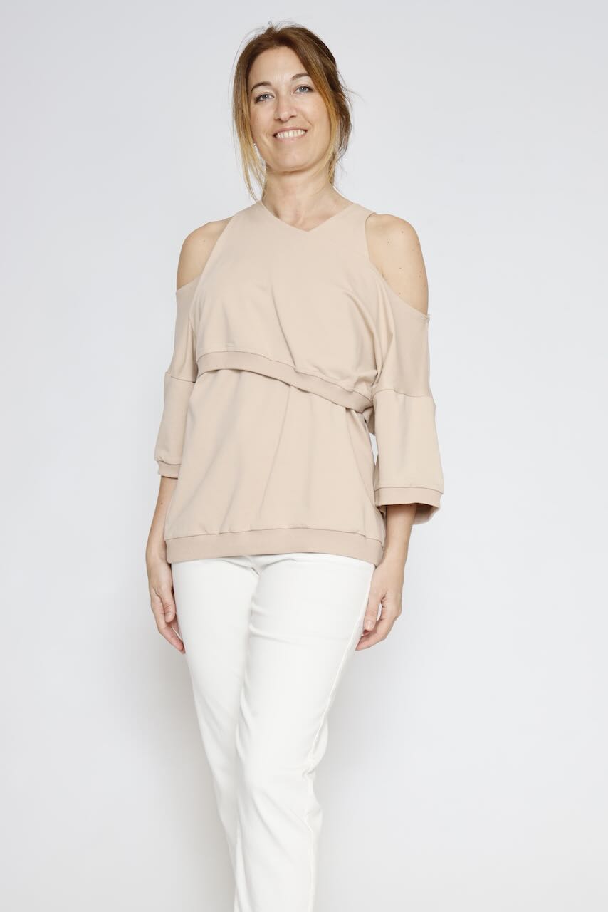 SUDADERA  P26OP402-BEIGE