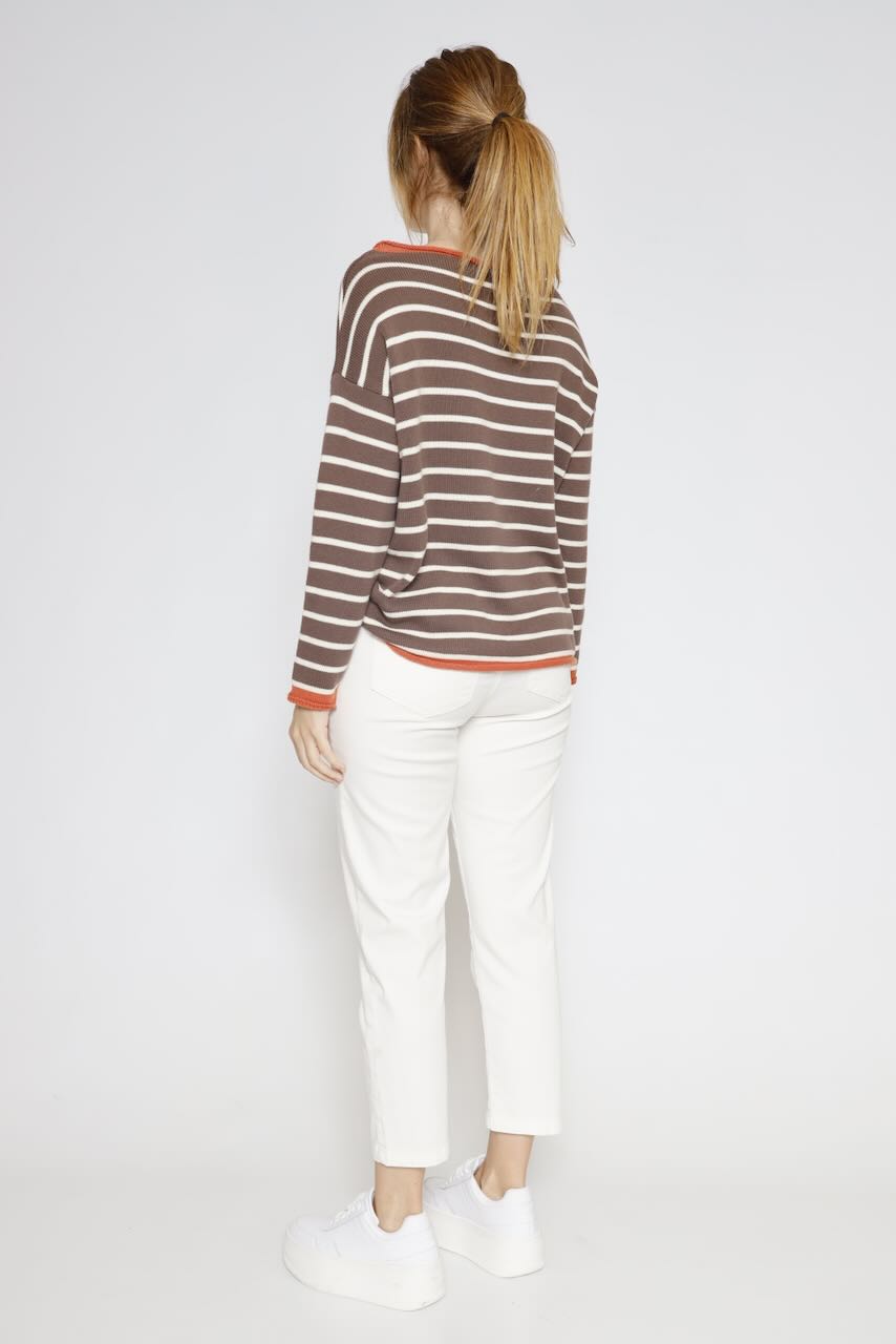 JERSEY P26IT508-MARRON/BEIGE
