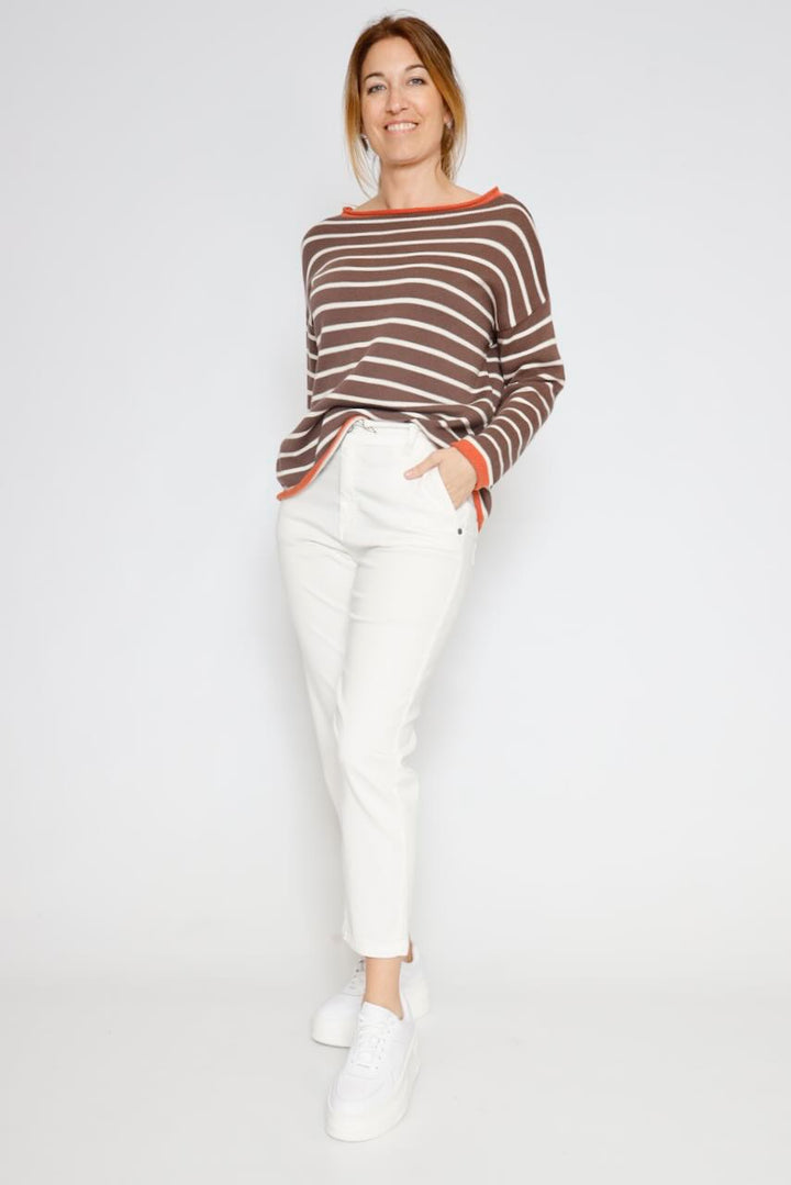 JERSEY P26IT508-MARRON/BEIGE