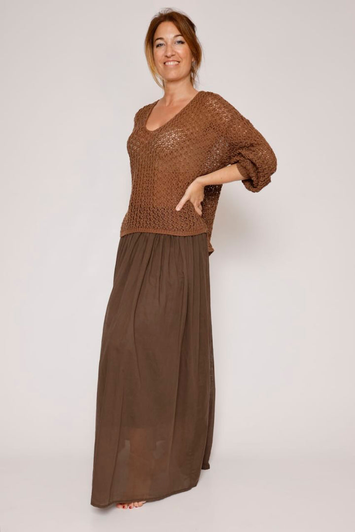 FALDA P26CA302-MARRON