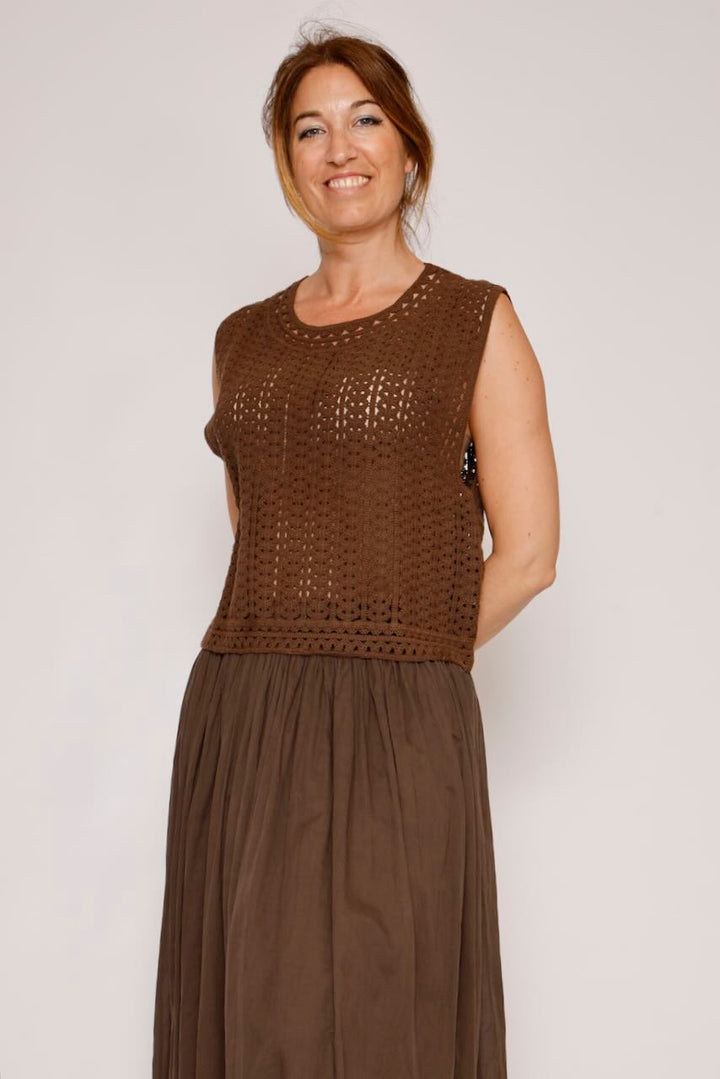FALDA P26CA302-MARRON