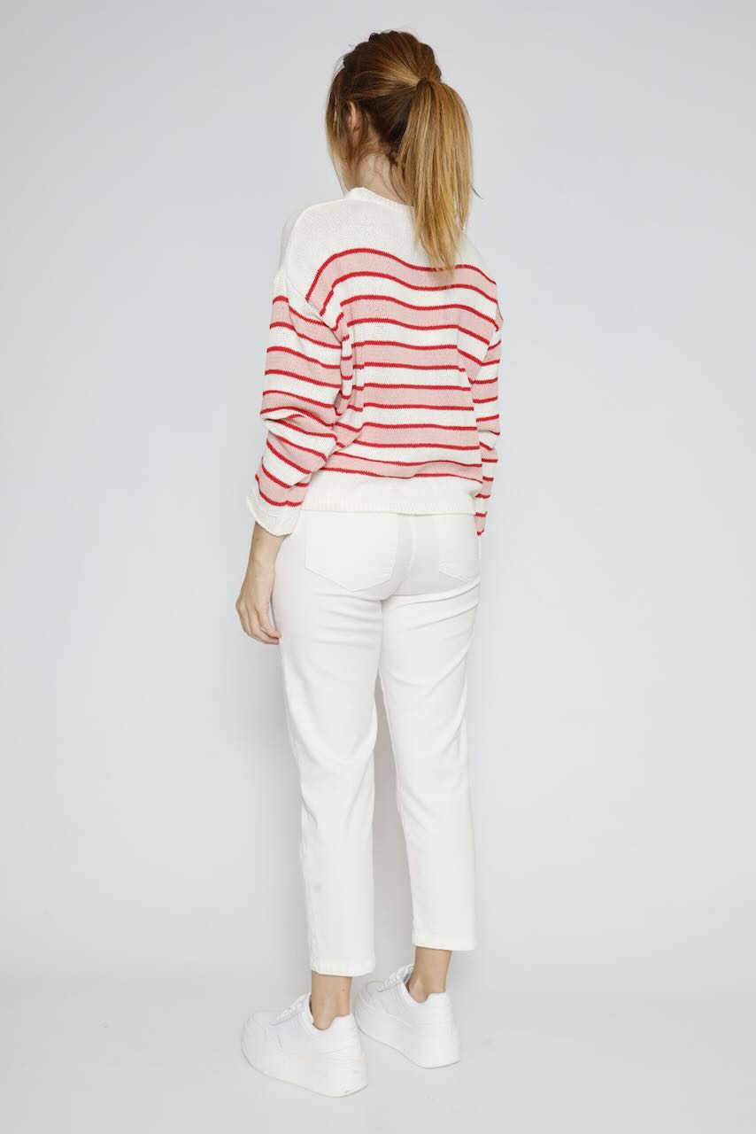 JERSEY W26118-LATTE/ROJO