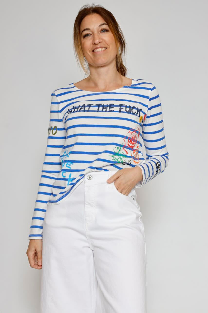 CAMISETA TWIGGY GRAF-BLANCO/AZUL