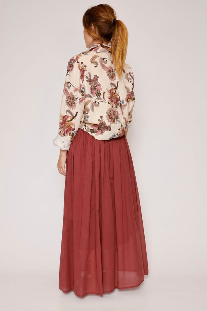 CAMISA P26RU105-BEIGE/GRANATE