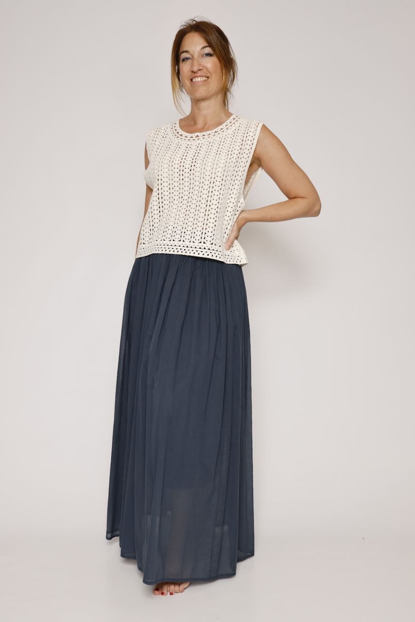 TOP CHALECO P26DI515-LATTE
