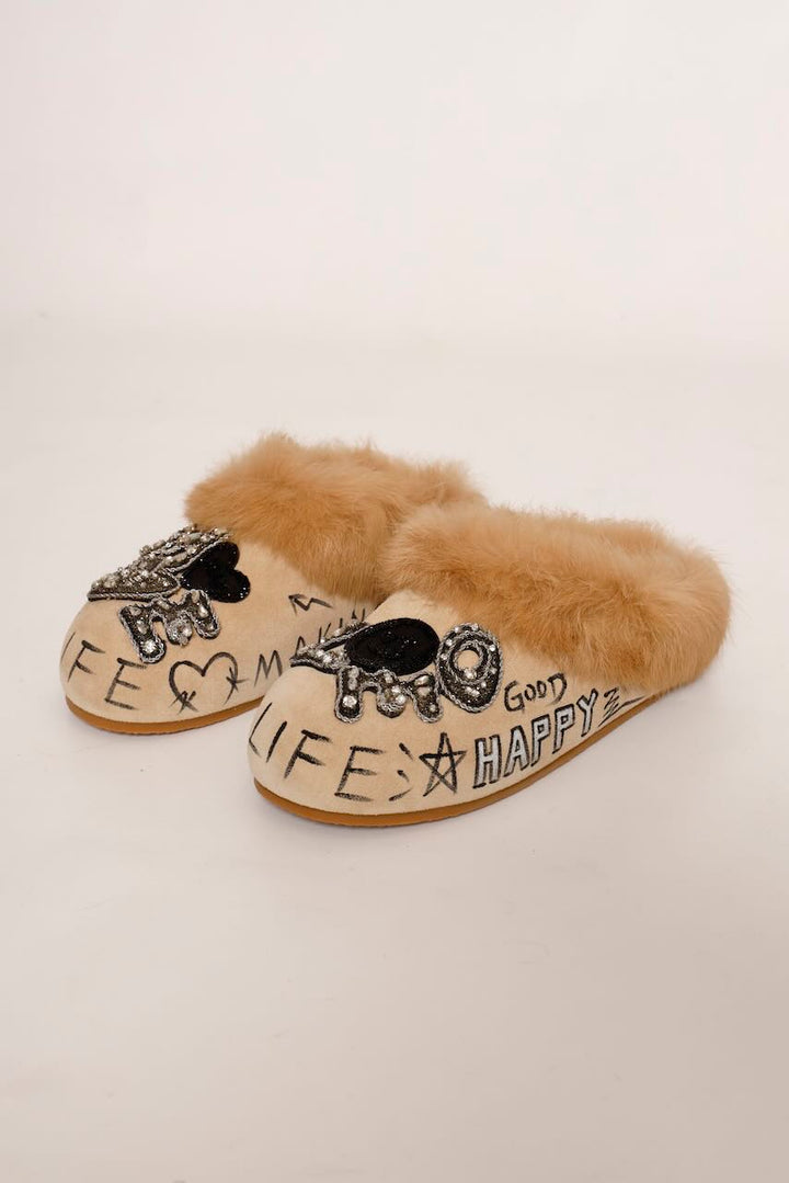 ZUECO PELO DESTALONADO BEIGE EFS-09