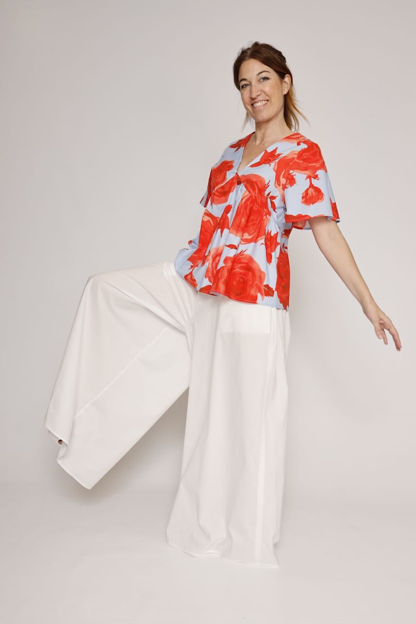 BLUSA BY10248-AZUL/NARANJA