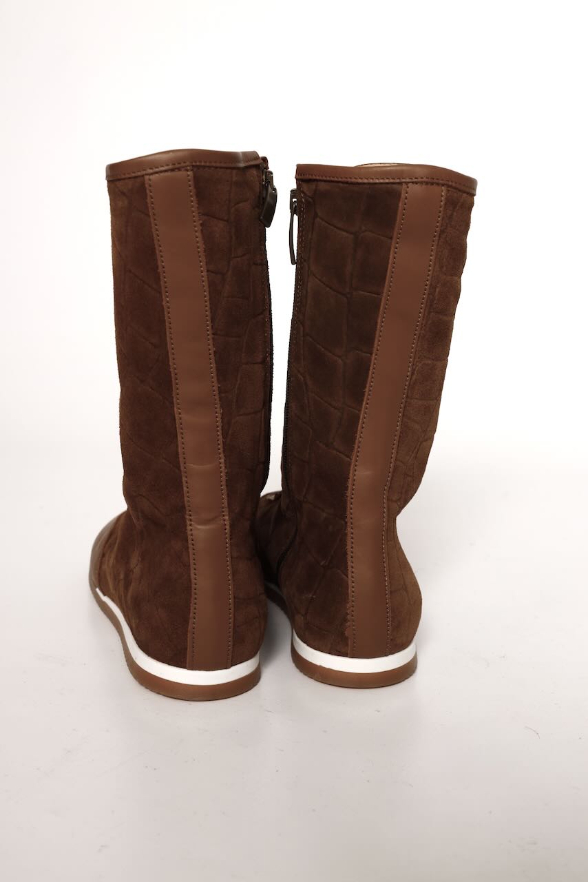 BOTA MEDIA CAÑA MARRÓN CHOCOLATE BOXE