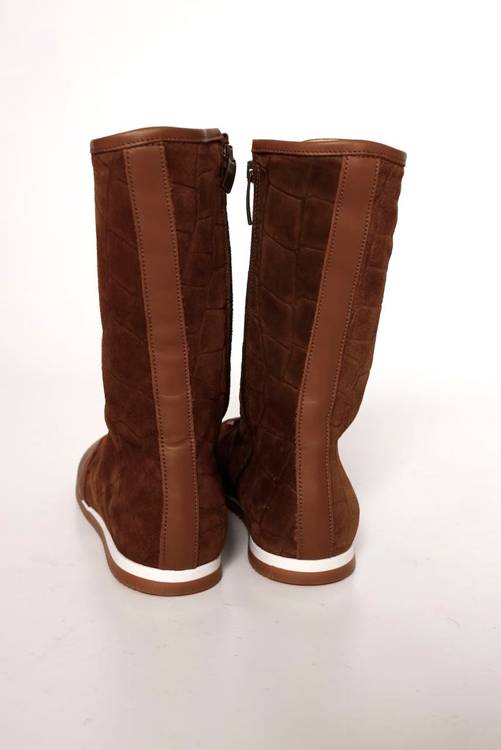 BOTA MEDIA CAÑA MARRÓN CHOCOLATE BOXE