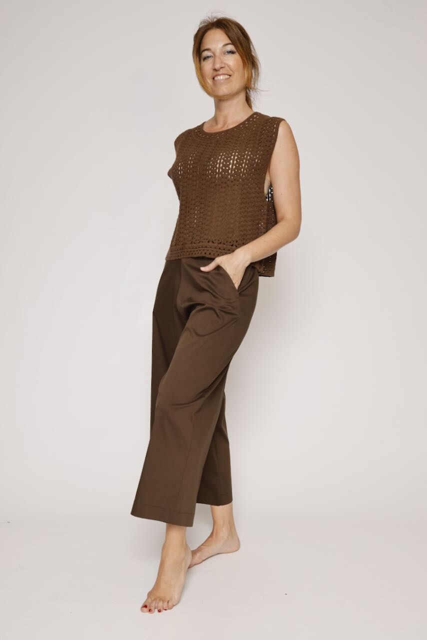 TOP CHALECO P26DI515-MARRON