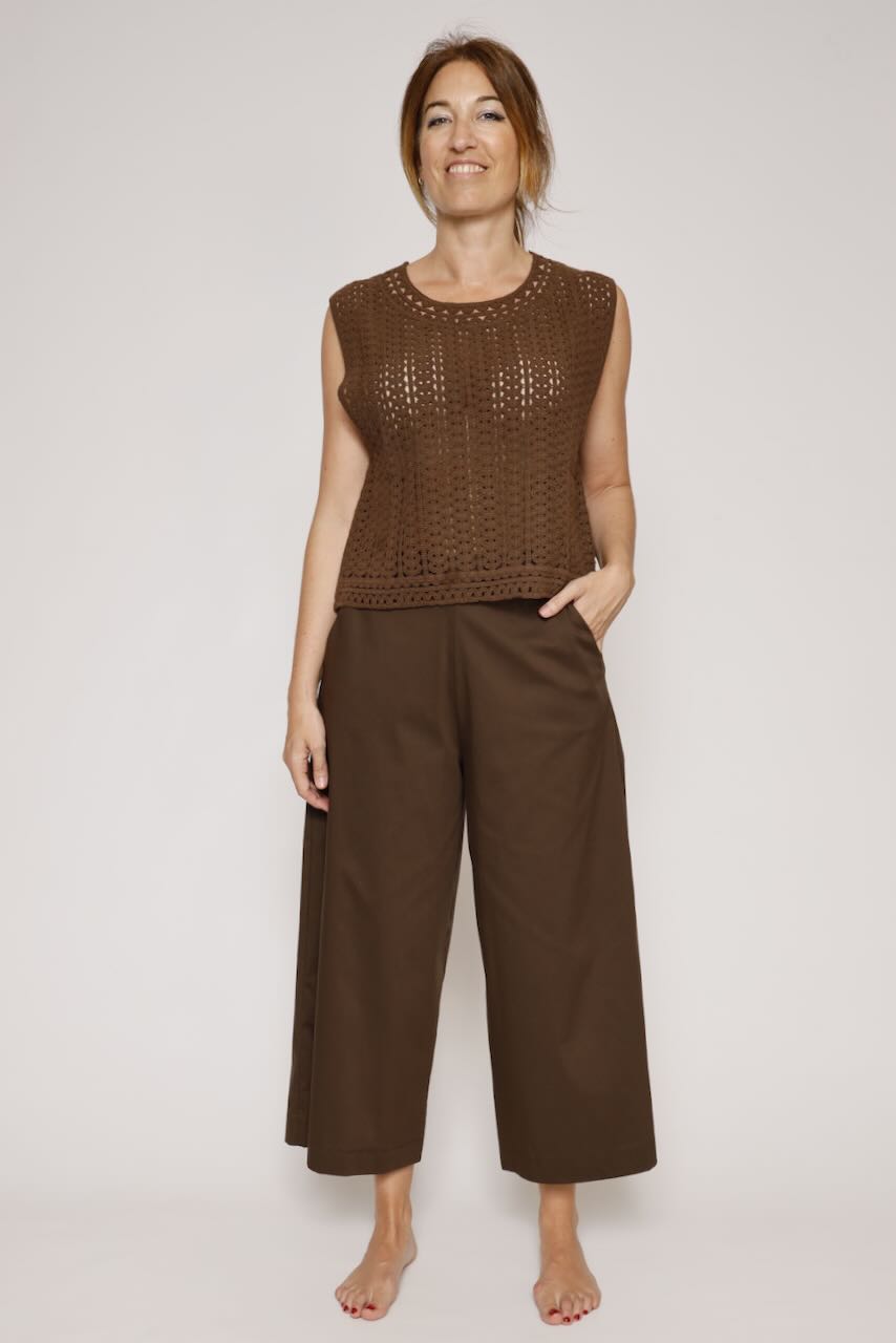 TOP CHALECO P26DI515-MARRON
