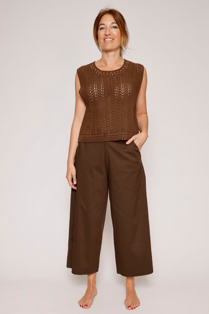 TOP CHALECO P26DI515-MARRON