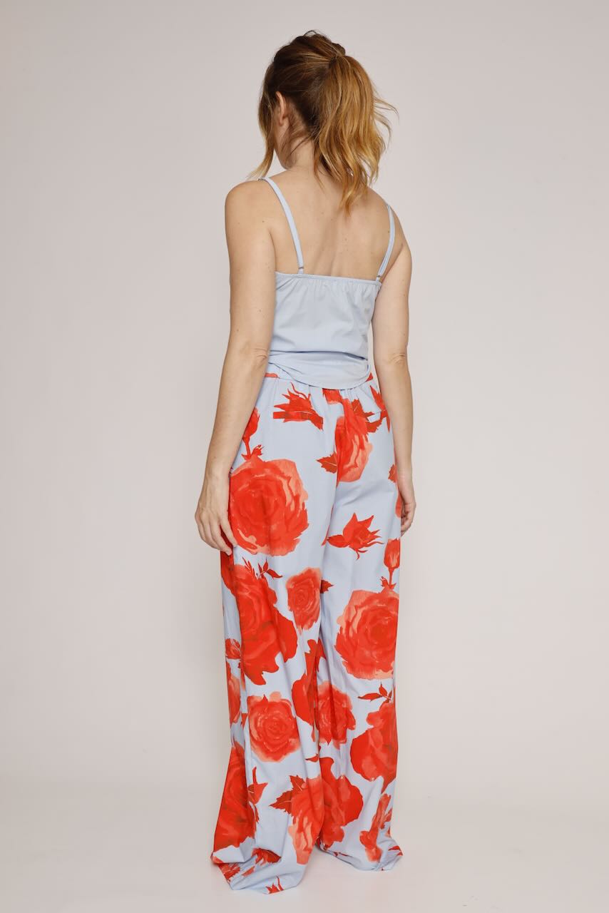 PANTALÓN BY10246-AZUL/NARANJA